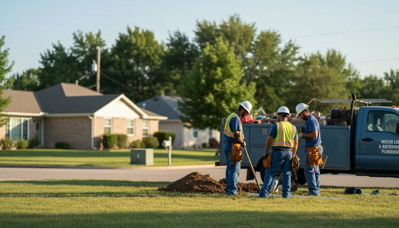 Residential water line and bathroom plumbing service in Cross Plains, TN